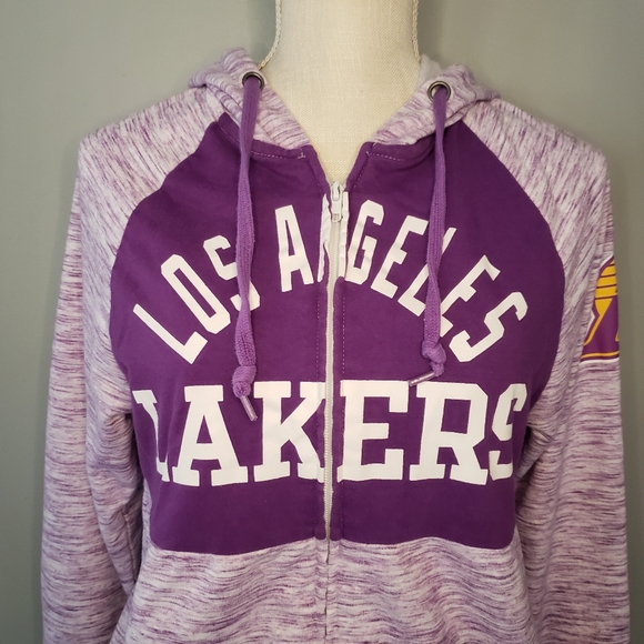 New Era Los Angeles Lakers Purple Full Zip-Up Hoodie - Picture 4 of 10